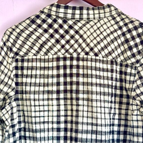 Merona Women’s Black and White Checkered Shirt - Picture 3 of 5